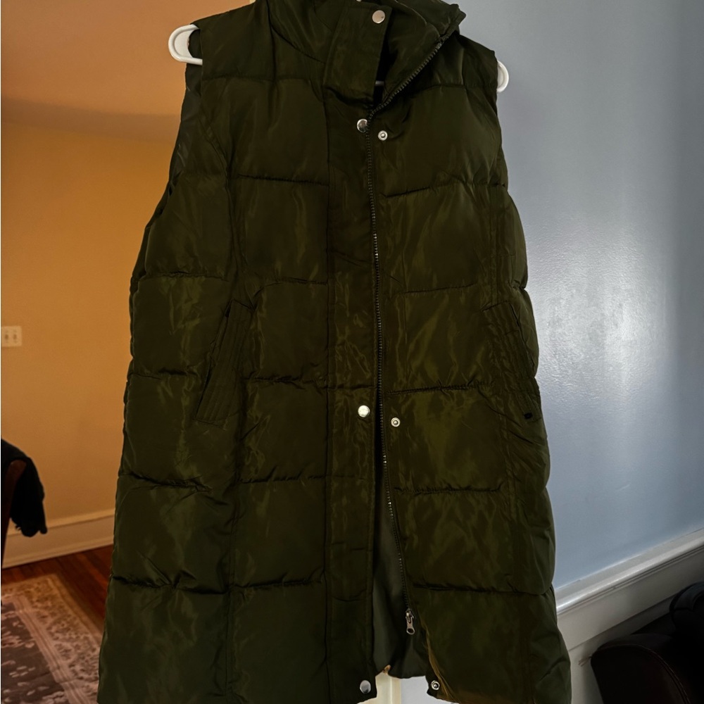 Olive Green Puffer Vest